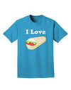 I Love Burritos - Funny Food Adult Dark T-Shirt-Mens T-Shirt-TooLoud-Turquoise-Small-Davson Sales