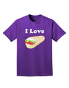 I Love Burritos - Funny Food Adult Dark T-Shirt-Mens T-Shirt-TooLoud-Purple-Small-Davson Sales