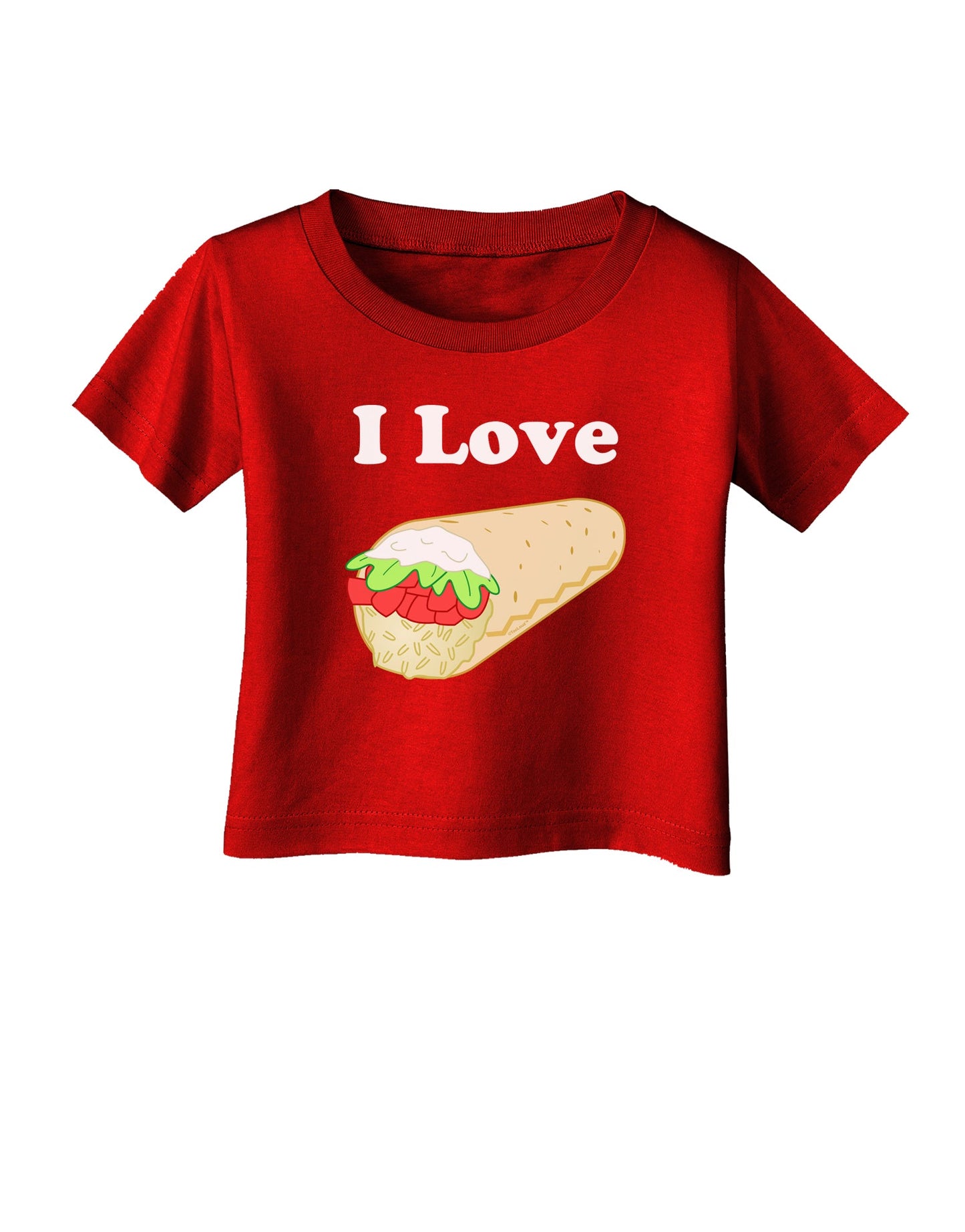 I Love Burritos - Funny Food Infant T-Shirt Dark-Infant T-Shirt-TooLoud-Clover-Green-06-Months-Davson Sales