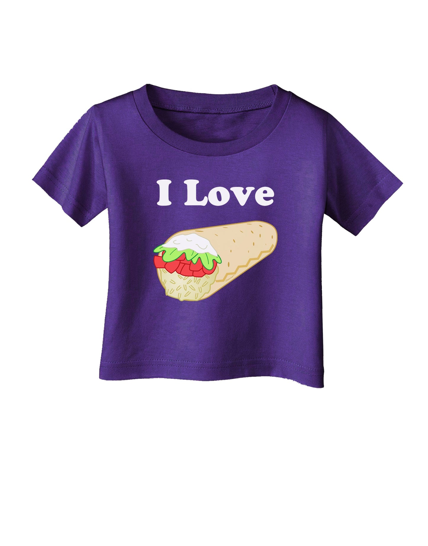I Love Burritos - Funny Food Infant T-Shirt Dark-Infant T-Shirt-TooLoud-Purple-06-Months-Davson Sales