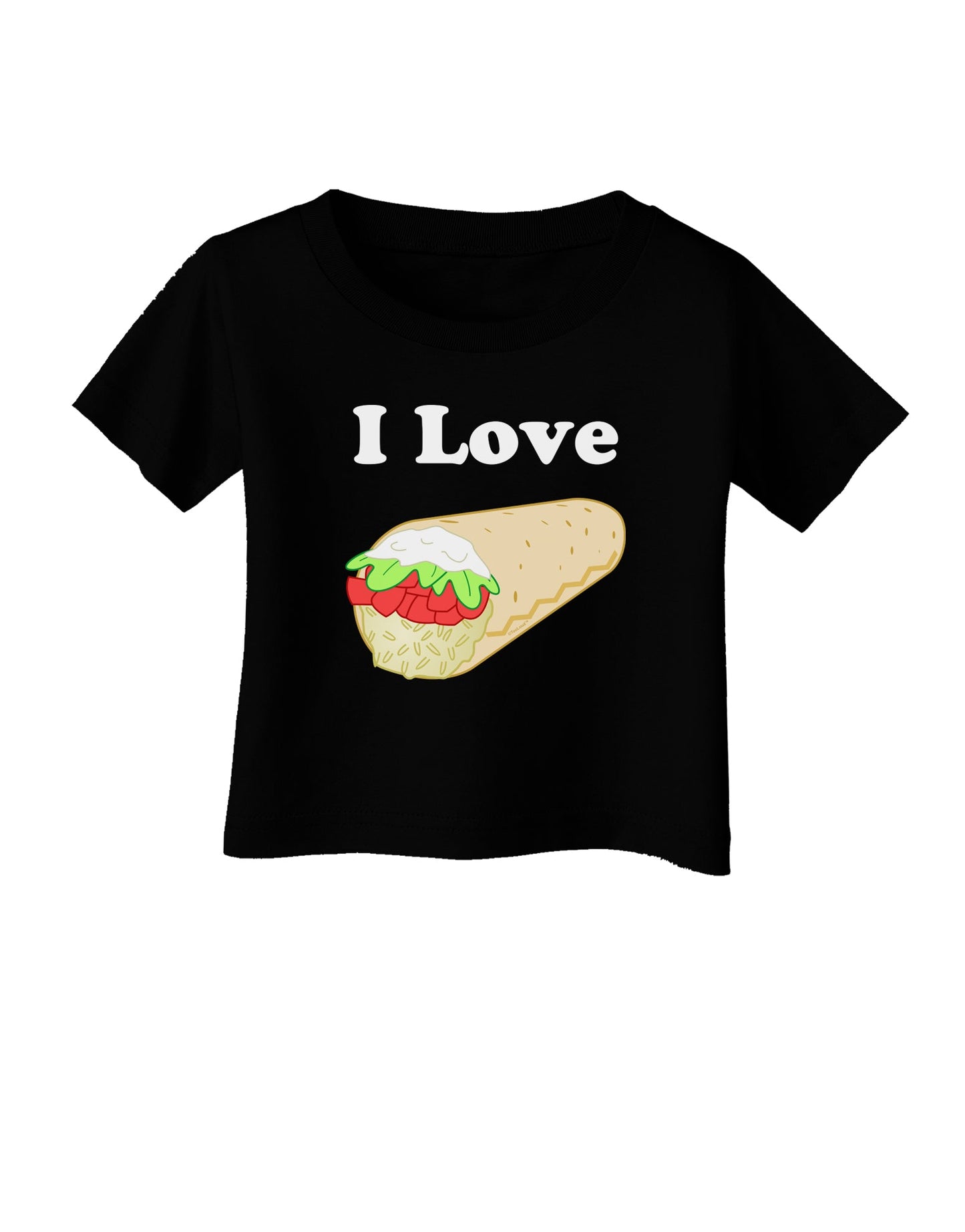 I Love Burritos - Funny Food Infant T-Shirt Dark-Infant T-Shirt-TooLoud-Black-06-Months-Davson Sales