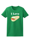 I Love Burritos - Funny Food Womens Dark T-Shirt-Womens T-Shirt-TooLoud-Kelly-Green-X-Small-Davson Sales