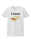 I Love Burritos - Funny Food Womens T-Shirt-Womens T-Shirt-TooLoud-White-X-Small-Davson Sales