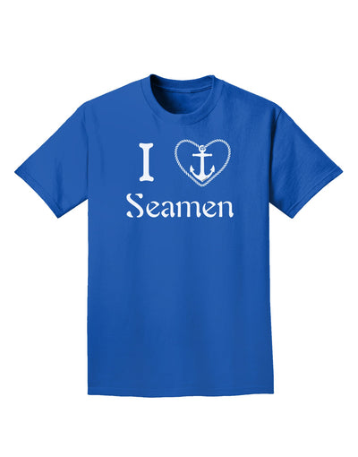 I Love Heart Anchor Seamen Adult Dark T-Shirt-Mens T-Shirt-TooLoud-Royal-Blue-Small-Davson Sales