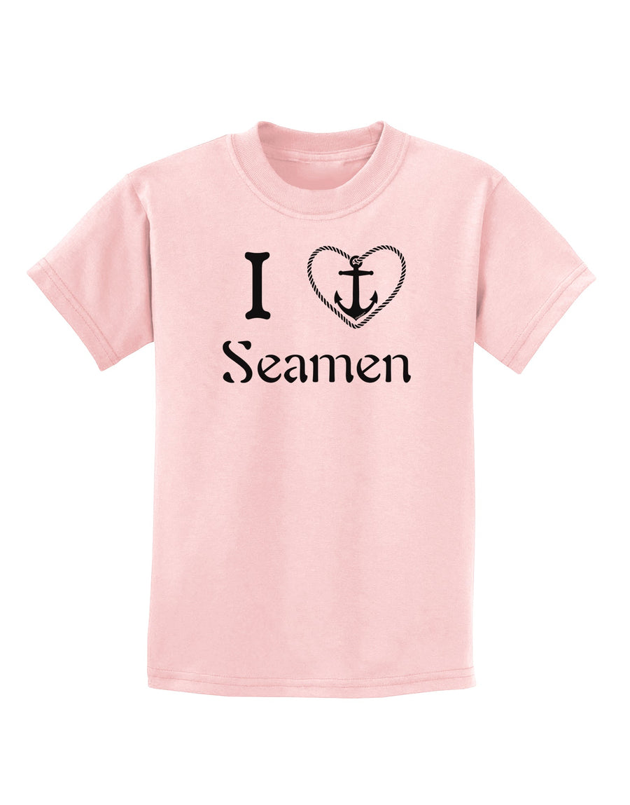 I Love Heart Anchor Seamen Childrens T-Shirt-Childrens T-Shirt-TooLoud-White-X-Small-Davson Sales