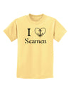 I Love Heart Anchor Seamen Childrens T-Shirt-Childrens T-Shirt-TooLoud-Daffodil-Yellow-X-Small-Davson Sales