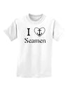 I Love Heart Anchor Seamen Childrens T-Shirt-Childrens T-Shirt-TooLoud-White-X-Small-Davson Sales