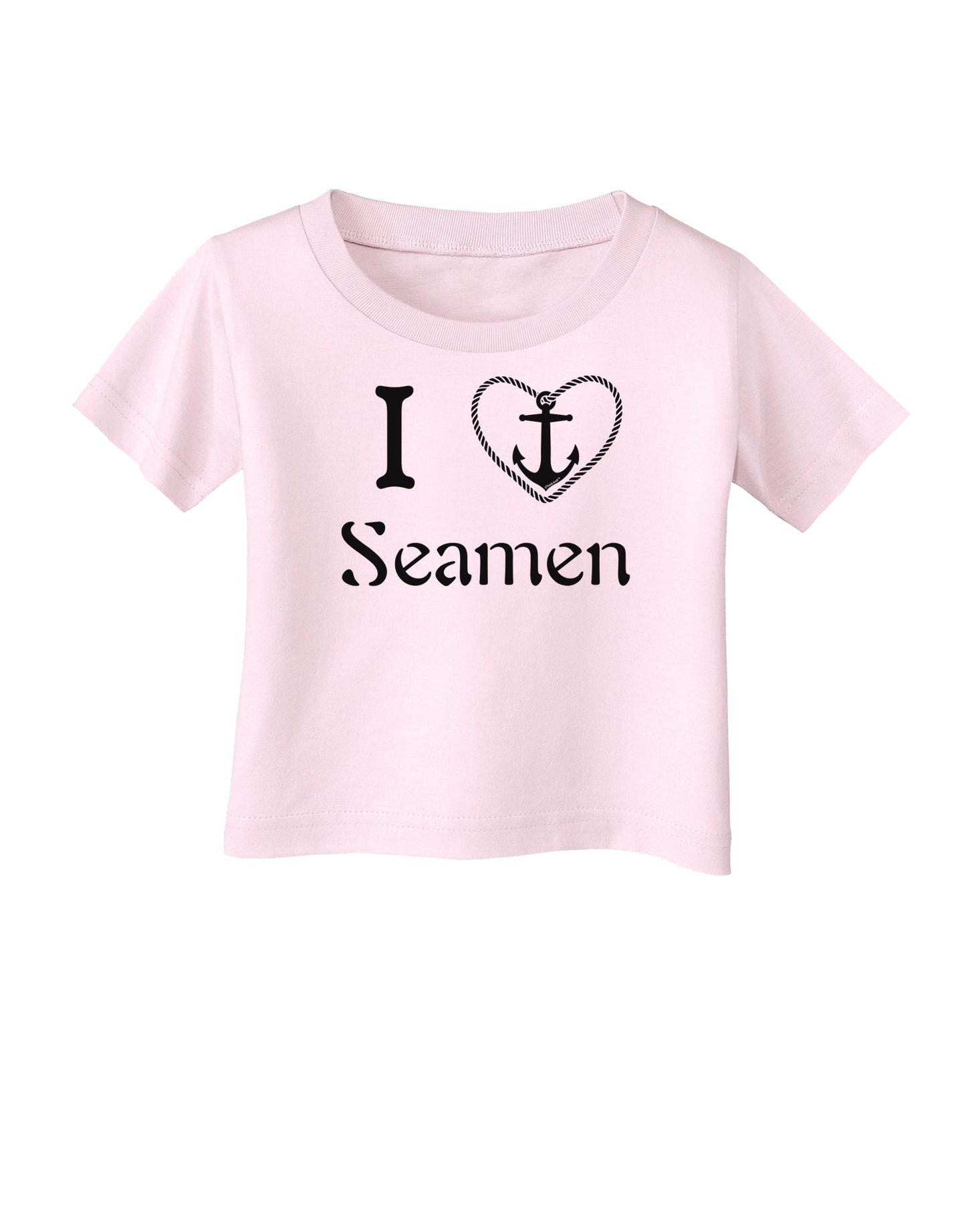 I Love Heart Anchor Seamen Infant T-Shirt-Infant T-Shirt-TooLoud-Light-Pink-06-Months-Davson Sales