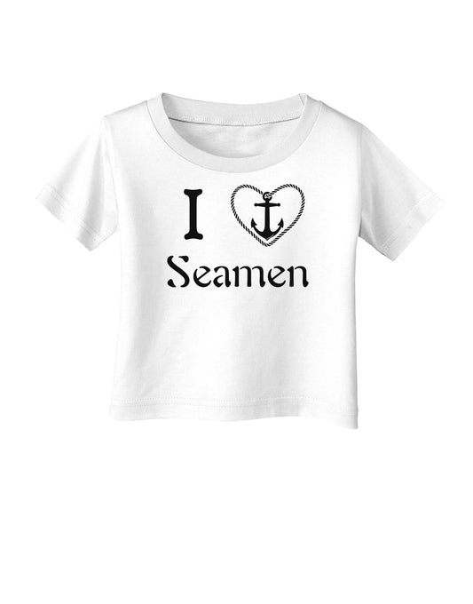 I Love Heart Anchor Seamen Infant T-Shirt-Infant T-Shirt-TooLoud-White-06-Months-Davson Sales