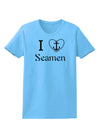 I Love Heart Anchor Seamen Womens T-Shirt-Womens T-Shirt-TooLoud-Aquatic-Blue-X-Small-Davson Sales