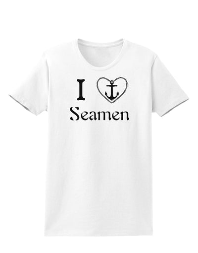 I Love Heart Anchor Seamen Womens T-Shirt-Womens T-Shirt-TooLoud-White-X-Small-Davson Sales