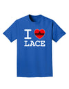 I Love Heart Lace Adult Dark T-Shirt-Mens T-Shirt-TooLoud-Royal-Blue-Small-Davson Sales