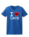 I Love Heart Lace Womens Dark T-Shirt-TooLoud-Royal-Blue-X-Small-Davson Sales