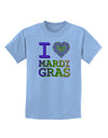 I Love Heart Mardi Gras Childrens T-Shirt-Childrens T-Shirt-TooLoud-Light-Blue-X-Small-Davson Sales