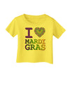 I Love Heart Mardi Gras Infant T-Shirt-Infant T-Shirt-TooLoud-Yellow-06-Months-Davson Sales