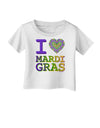 I Love Heart Mardi Gras Infant T-Shirt-Infant T-Shirt-TooLoud-White-06-Months-Davson Sales