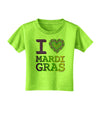 I Love Heart Mardi Gras Toddler T-Shirt-Toddler T-Shirt-TooLoud-Lime-Green-2T-Davson Sales