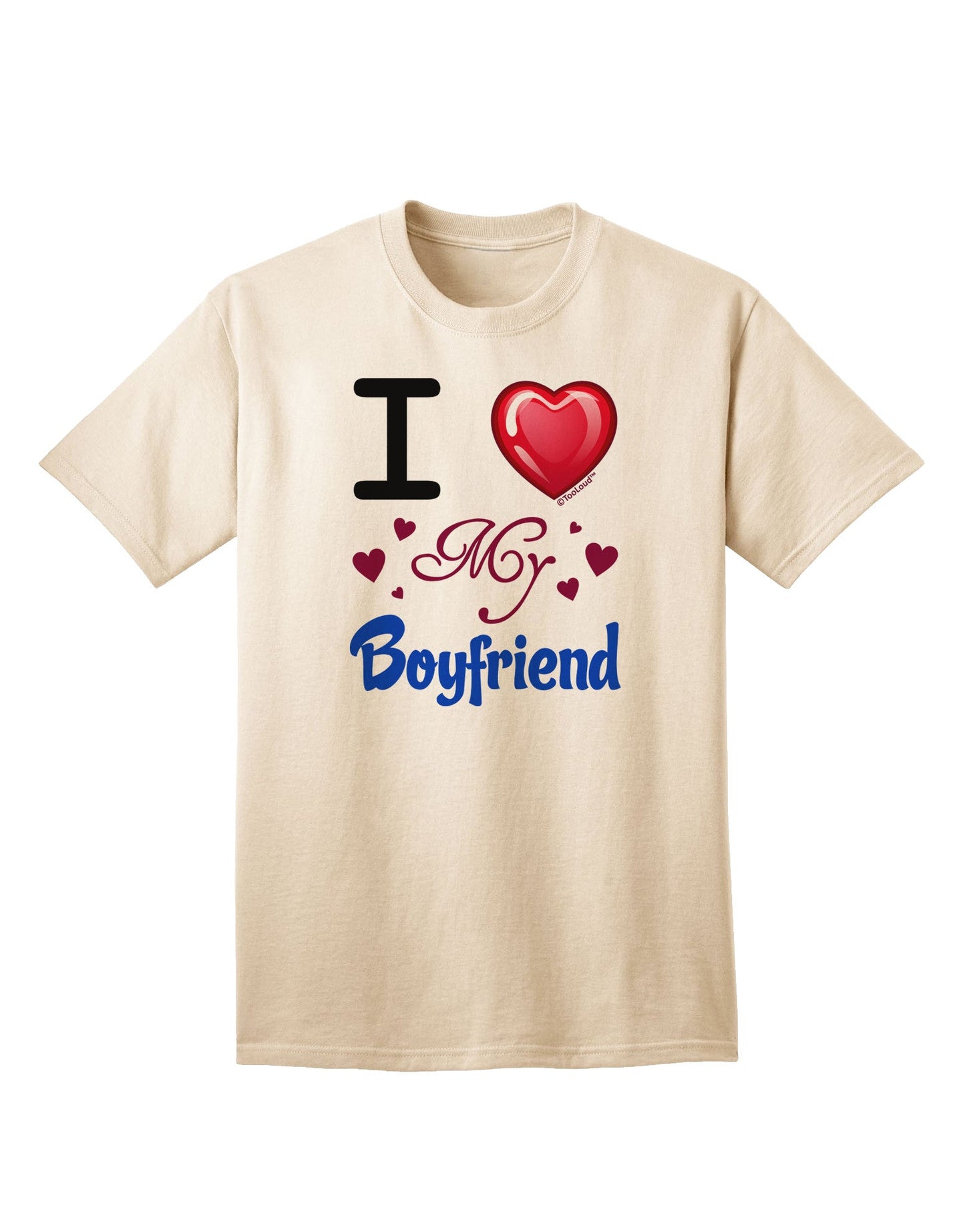 I Love Heart My Boyfriend - Premium Adult T-Shirt for Expressive Partners-Mens T-shirts-TooLoud-Natural-Small-Davson Sales