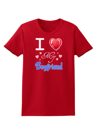 I Love Heart My Boyfriend Womens Dark T-Shirt-TooLoud-Red-X-Small-Davson Sales