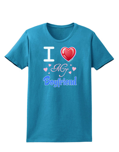 I Love Heart My Boyfriend Womens Dark T-Shirt-TooLoud-Turquoise-X-Small-Davson Sales