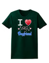 I Love Heart My Boyfriend Womens Dark T-Shirt-TooLoud-Forest-Green-Small-Davson Sales