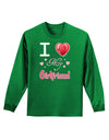 I Love Heart My Girlfriend Adult Long Sleeve Dark T-Shirt-TooLoud-Kelly-Green-Small-Davson Sales