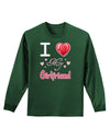 I Love Heart My Girlfriend Adult Long Sleeve Dark T-Shirt-TooLoud-Dark-Green-Small-Davson Sales