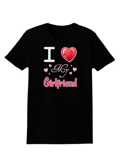 I Love Heart My Girlfriend Womens Dark T-Shirt-TooLoud-Black-X-Small-Davson Sales