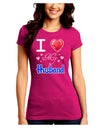 I Love Heart My Husband Juniors Crew Dark T-Shirt-T-Shirts Juniors Tops-TooLoud-Hot-Pink-Juniors Fitted Small-Davson Sales