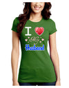 I Love Heart My Husband Juniors Crew Dark T-Shirt-T-Shirts Juniors Tops-TooLoud-Kiwi-Green-Juniors Fitted Small-Davson Sales