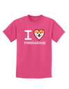 I Love Heart Pomeranians Childrens Dark T-Shirt-Childrens T-Shirt-TooLoud-Sangria-X-Small-Davson Sales