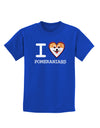 I Love Heart Pomeranians Childrens Dark T-Shirt-Childrens T-Shirt-TooLoud-Royal-Blue-X-Small-Davson Sales