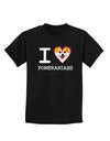 I Love Heart Pomeranians Childrens Dark T-Shirt-Childrens T-Shirt-TooLoud-Black-X-Small-Davson Sales