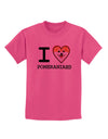 I Love Heart Pomeranians Childrens T-Shirt-Childrens T-Shirt-TooLoud-Sangria-X-Small-Davson Sales