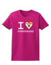 I Love Heart Pomeranians Womens Dark T-Shirt-TooLoud-Hot-Pink-Small-Davson Sales