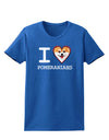 I Love Heart Pomeranians Womens Dark T-Shirt-TooLoud-Royal-Blue-X-Small-Davson Sales