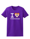 I Love Heart Pomeranians Womens Dark T-Shirt-TooLoud-Purple-X-Small-Davson Sales