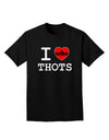 I Love Heart THOTS Adult Dark T-Shirt-Mens T-Shirt-TooLoud-Black-Small-Davson Sales