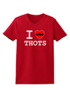 I Love Heart THOTS Womens Dark T-Shirt-TooLoud-Red-X-Small-Davson Sales