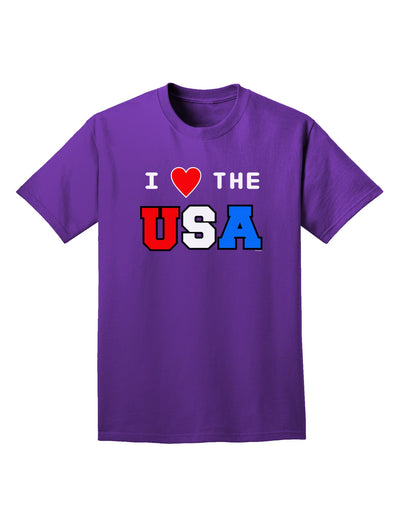 I Love Heart the USA Adult Dark T-Shirt-Mens T-Shirt-TooLoud-Purple-Small-Davson Sales