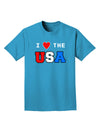 I Love Heart the USA Adult Dark T-Shirt-Mens T-Shirt-TooLoud-Turquoise-Small-Davson Sales