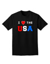 I Love Heart the USA Adult Dark T-Shirt-Mens T-Shirt-TooLoud-Black-Small-Davson Sales