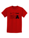 I Love Heart the USA Childrens T-Shirt-Childrens T-Shirt-TooLoud-Red-X-Small-Davson Sales