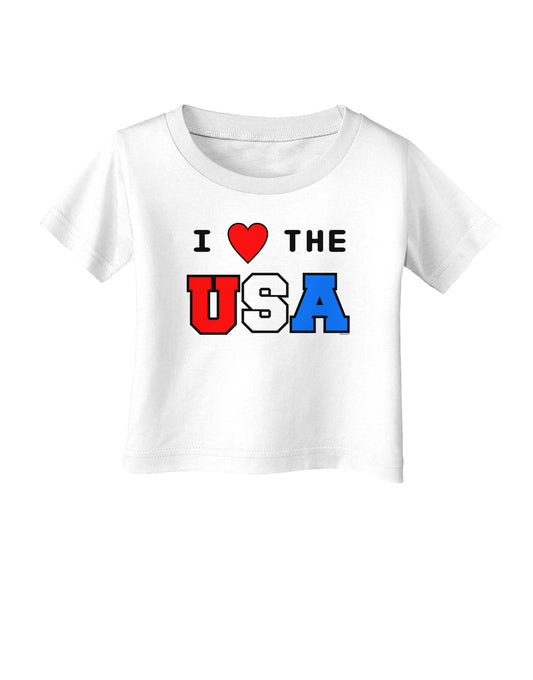I Love Heart the USA Infant T-Shirt-Infant T-Shirt-TooLoud-White-06-Months-Davson Sales