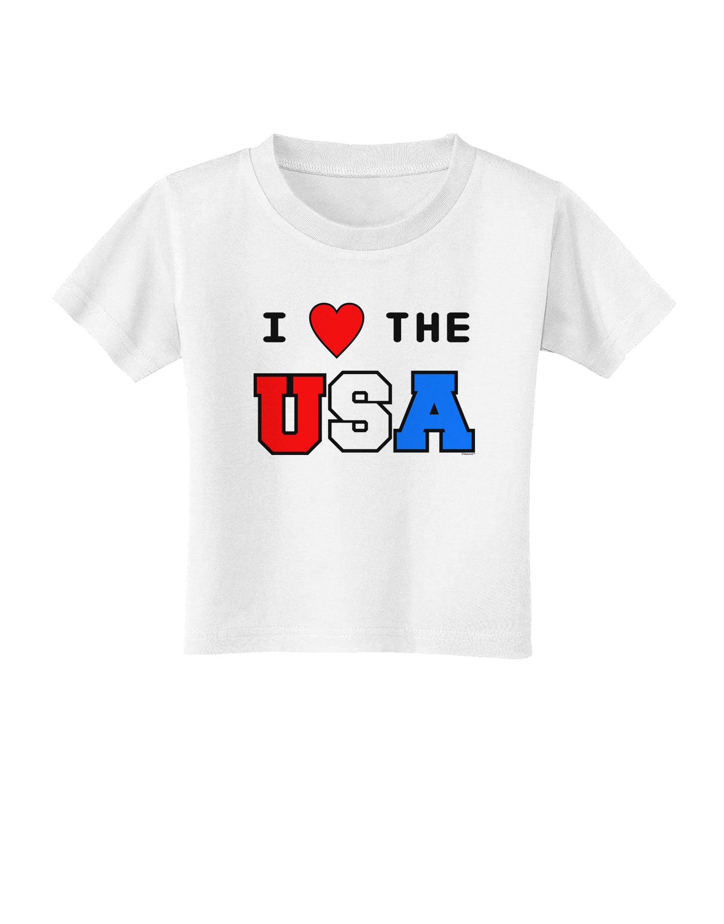 I Love Heart the USA Toddler T-Shirt-Toddler T-Shirt-TooLoud-White-2T-Davson Sales