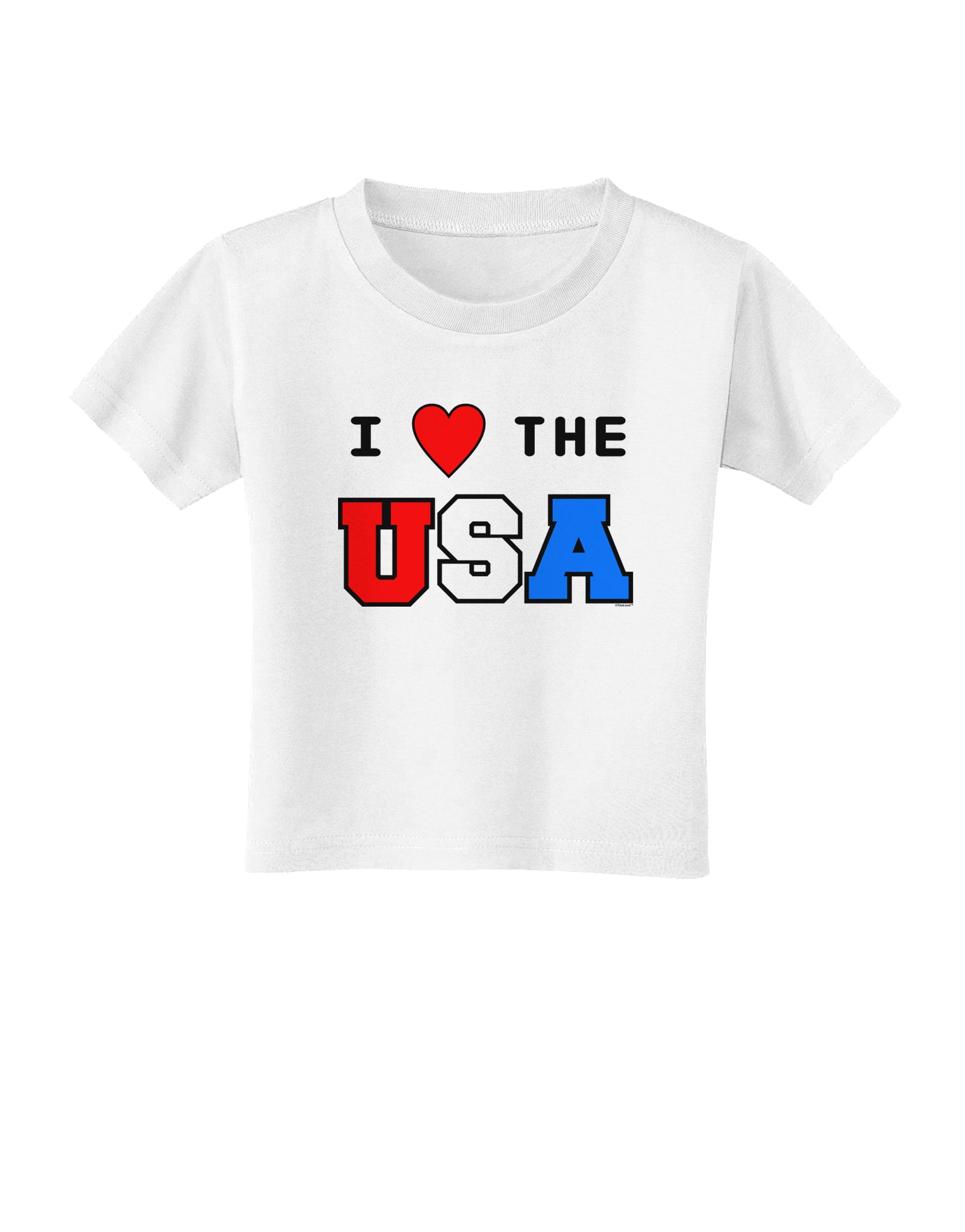 I Love Heart the USA Toddler T-Shirt-Toddler T-Shirt-TooLoud-White-2T-Davson Sales