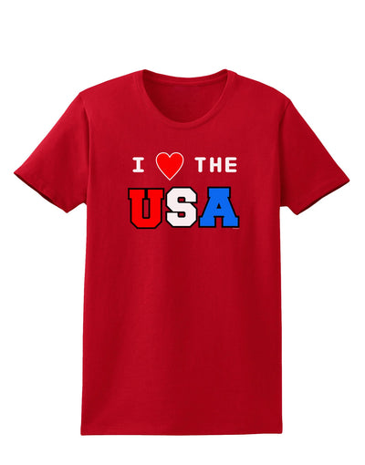 I Love Heart the USA Womens Dark T-Shirt-TooLoud-Red-X-Small-Davson Sales