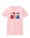 I Love Heart the USA Womens T-Shirt-Womens T-Shirt-TooLoud-PalePink-X-Small-Davson Sales