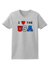 I Love Heart the USA Womens T-Shirt-Womens T-Shirt-TooLoud-AshGray-X-Small-Davson Sales