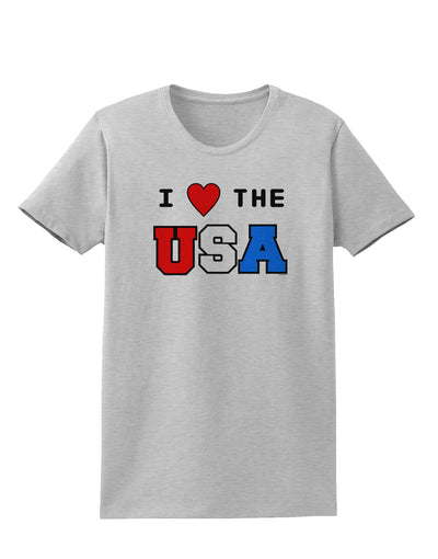 I Love Heart the USA Womens T-Shirt-Womens T-Shirt-TooLoud-AshGray-X-Small-Davson Sales